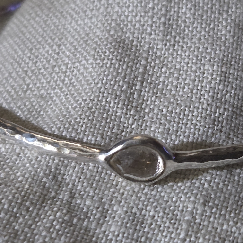 Ippolita Rock Candy 5 Station Bangle, Bronze Turquoise, MOP, Rock Crystal, in SS - Picture 9 of 13